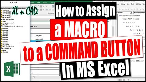 How To Assign Macro To A Command Button In Excel Youtube