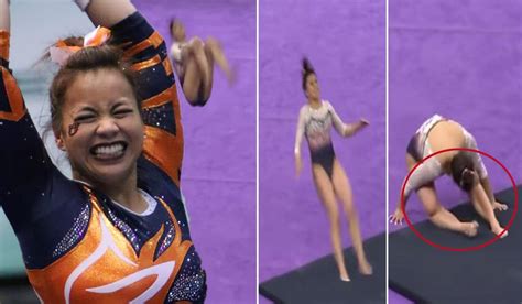 Watch Us Gymnast Breaks Both Her Legs In Horrific Injury Extra Ie