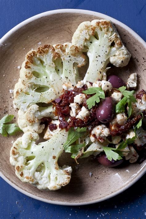 Recipe Vegan Cauliflower Steaks With Mediterranean Salsa