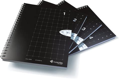 Livescribe A5 Grid Notebook 1 4 4 Pack Office Products