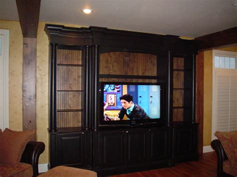 Custom Black Entertainment Center By Rhodes Woodworking