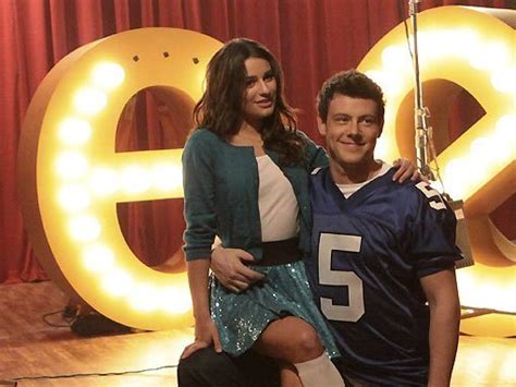 Glee Promotional Photos Behind The Scenes Cory And Lea Cory