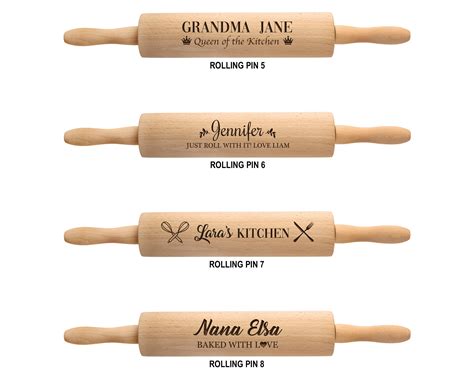 Personalised Rolling Pin Wooden Embossed Engraved Baking T Etsy Uk
