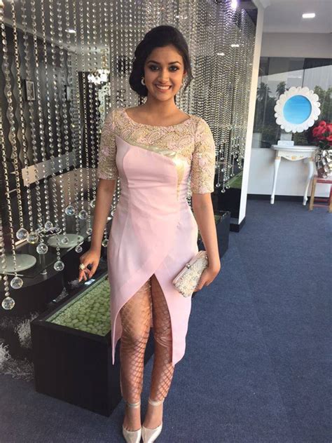 Tollywood Actress Keerthy Suresh Beautiful Stills In Pink Dress Ritzystar