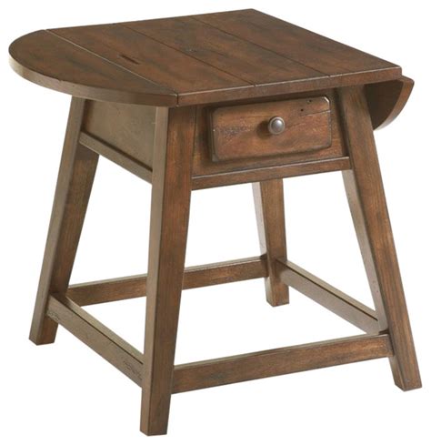 Compare espresso deep brown end table by ashley furniture. Broyhill Attic Heirlooms Splay Leg End Table, Rustic Oak - Contemporary - Side Tables And End ...