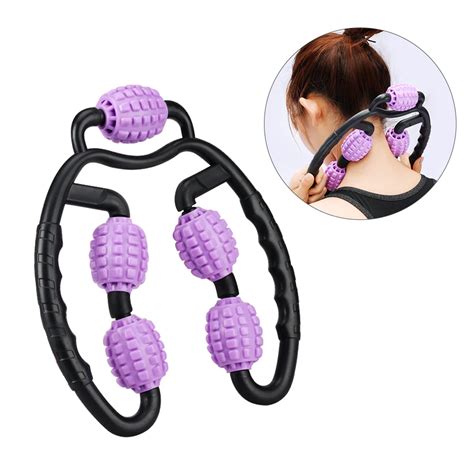 u shape trigger point massage roller tool 5 wheel roller massager for arm leg neck muscle tissue