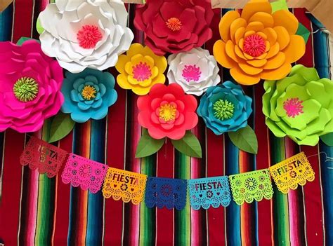 Fiesta Party Paper Flower Backdrop For Party Decor Wall Etsy In 2020