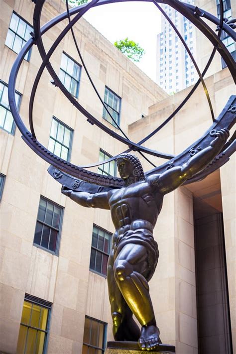 The Atlas Statue In Front Of The Rockefeller Center In Manhattan