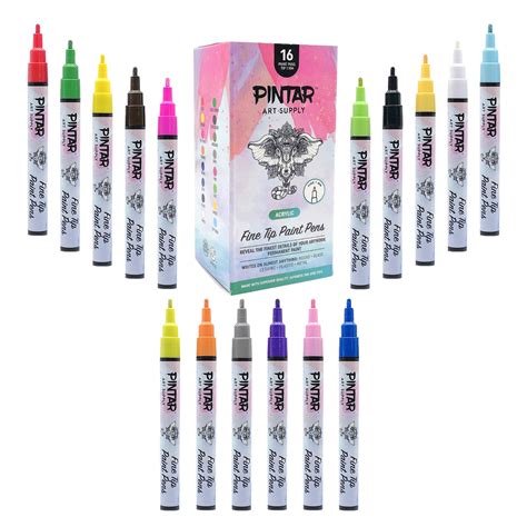 Pintar Premium Acrylic Paint Pens 1mm Fine Tip Pens For Rock Paintin