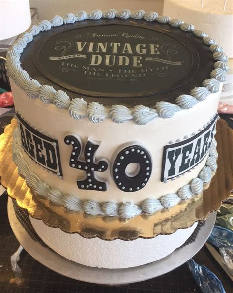 Vintage Inspired 40th Birthday Cake Cake 119 40th Birthday Cakes
