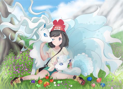 Pokemon Trainer With Alola Vulpix And Ninetales Speedpaint By Kheilahirai Pokemon Alola