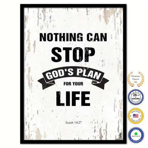 Nothing Can Stop God S Plan For Your Life Isaiah 14 27 Bible Verse Scripture Quote White