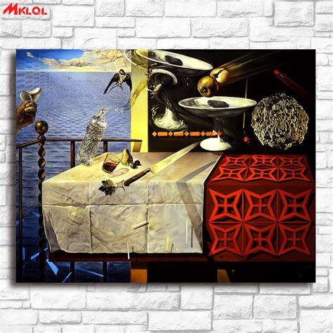 Salvador Dali Still Life Fast Moving Canvas Painting For Living Room