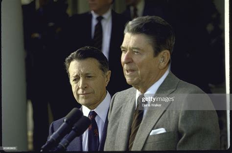 Former Defense Secretary Caspar Weinberger With President Reagan