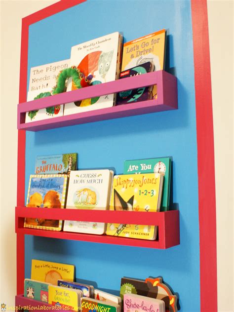 Colorful Bookshelves And Painted Wall Border Inspiration Laboratories