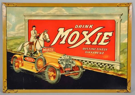 Lot Detail Tin Over Cardboard Moxie Sign