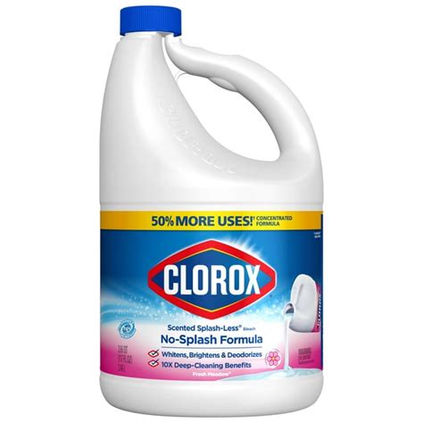 Clorox Splash Less Liquid Bleach Fresh Meadow 117 Ounce Bottle