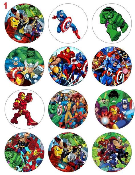 Avengers Avengers Cupcakes Toppers Avengers Cake Topper Avenger