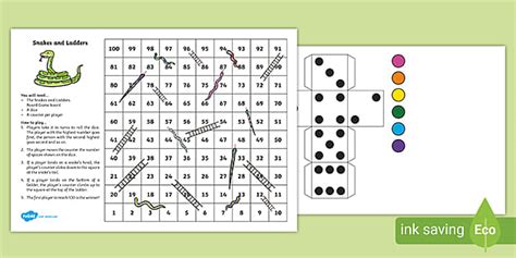 Snakes And Ladders Template Printable Board Game Twinkl