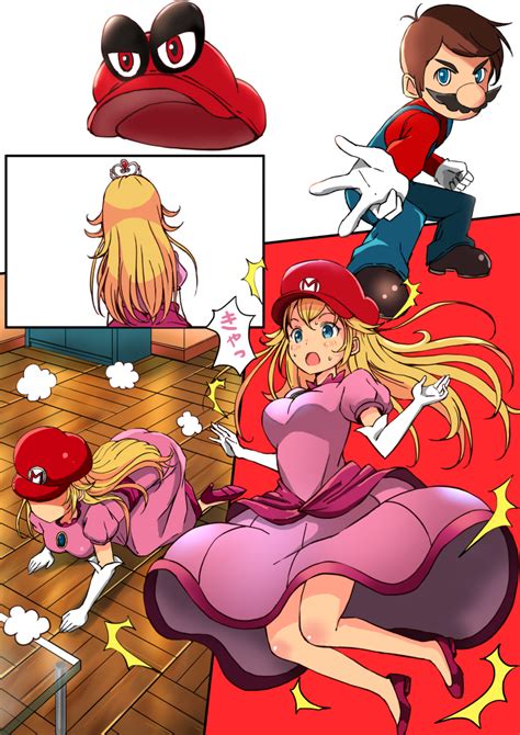 Princess Peach Mario And Cappy Mario And More Drawn By Shougakusei Danbooru