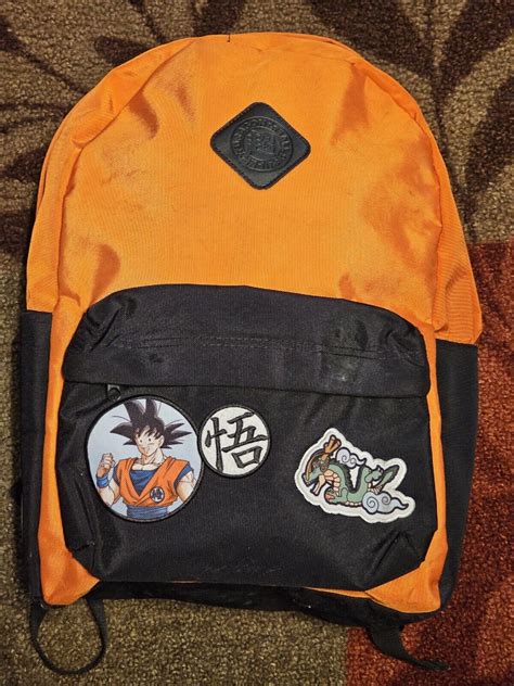 dragon ball z backpack full size bag with patches gem