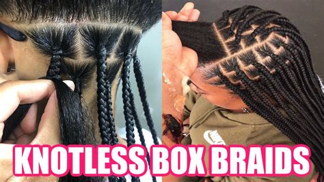 how to do knotless box braids beginner friendly first time knotless braids with new method