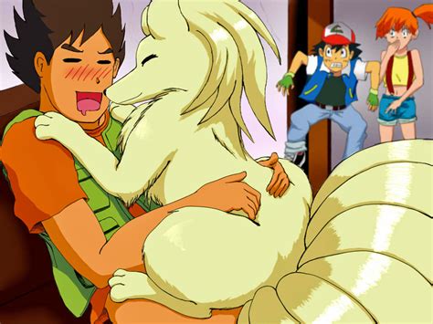 rule 34 black hair brock pokemon caught caught in the act female fur furry furry tail hair