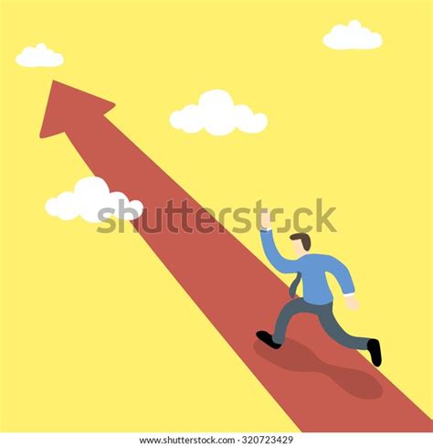 Business Executive Running On On Pathway Stock Vector Royalty Free