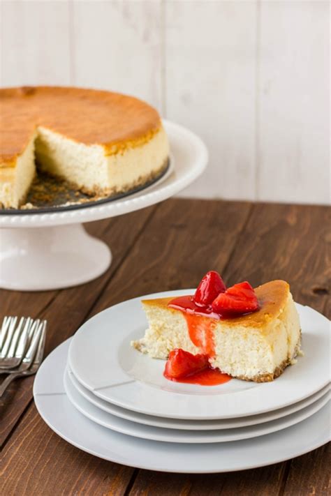 new york style cheesecake with strawberry topping recipe chefthisup