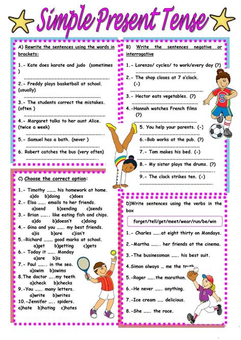 Exercises #sº english, ask your teacher. English Worksheets For Grade 8 On Tenses - worksheet simple present tense grade 6 verbs ...