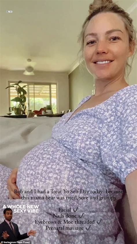 Heavily Pregnant Sam Frost Claps Back At A Troll Who Said She Looked