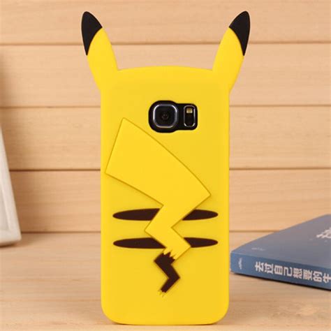 Cute Cartoon Pikachue Soft Silicone Case For Samsung Galaxy S5 Neo S6 S6edge S7 S7 Edge Back