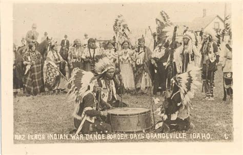Postcard Of Nez Perce Indian War Dance Stanton Gilbert Fisher Collection