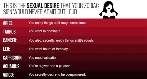 This Is The Sexual Desire That Your Zodiac Sign Would Never Admit Out Loud