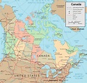 Road map of Canada: roads, tolls and highways of Canada