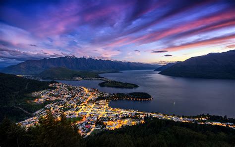 Sunset Over Queenstown New Zealand