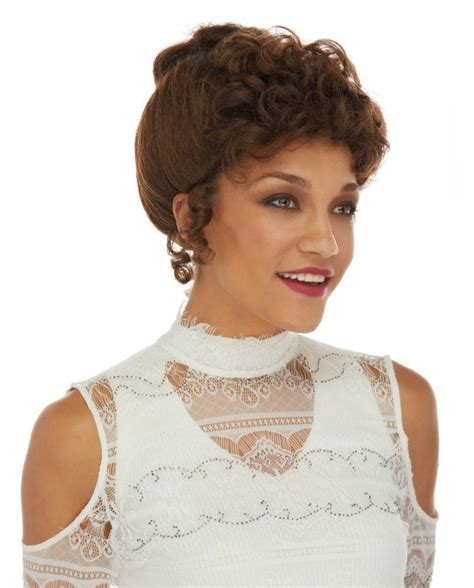 1900 Gibson Girl Costume Wig Upsweep Victorian Lady Curly Bun Old West Saloon Ebay