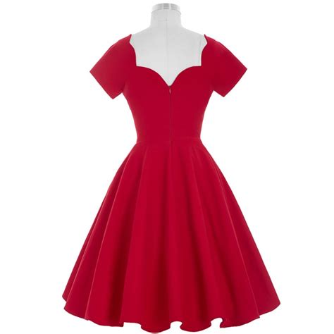 Belle Poque 1950s 60s Red Rockabilly Dress Robe Sexy Tunic Retro