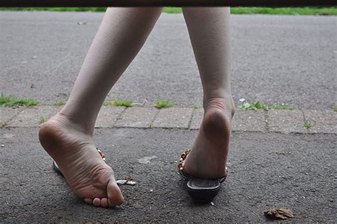 Blue Woman Black Cute Feet Stockings Girl Yellow Socks Female Fun Outside Outdoors