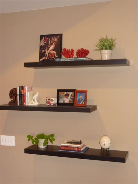 How To Arrange Floating Wall Shelves Wall Design Ideas