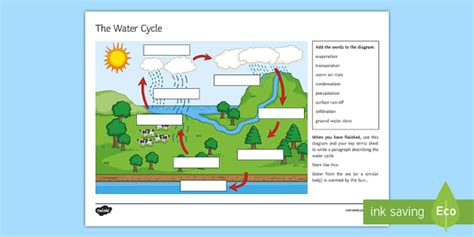 The Water Cycle Worksheet Worksheet Secondary Geography Water Cycle
