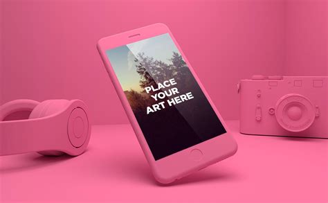 Set Of Floating Iphone Plus 6s Mockups Mockup World