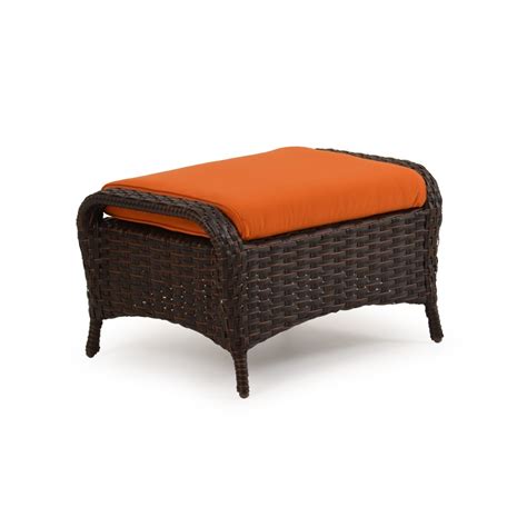 Great in a contemporary or traditional home. Outdoor Lounge Furniture - Ludie Wicker Ottoman