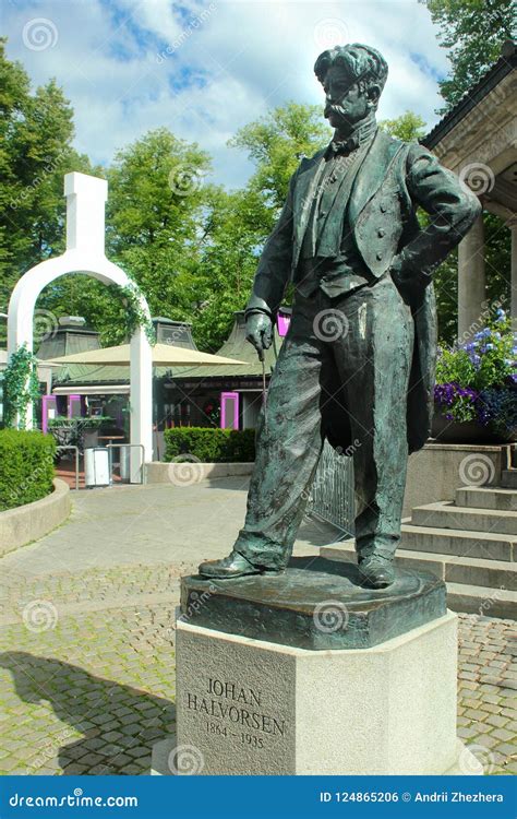 Statue Of Johan Halvorsen In Oslo Norway Editorial Photo Image Of