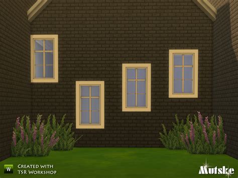 The Sims Resource Oxford Windows Tall Wall 2x1