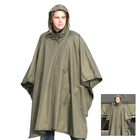 Mil Tec Od Ripstop Wet Weather Poncho Survival