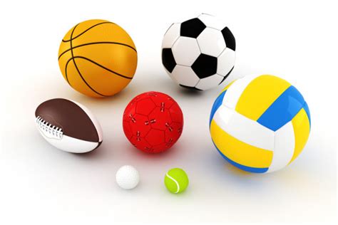 Various Sports Balls 3d Render On White Stock Photo By ©nosorogua 150542592