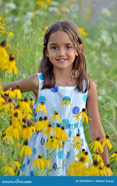 Cute Girl In The Garden Stock Image Image Of Enjoy Hair 20529643