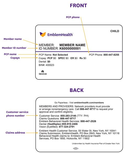 Member Identification Cards Emblemhealth