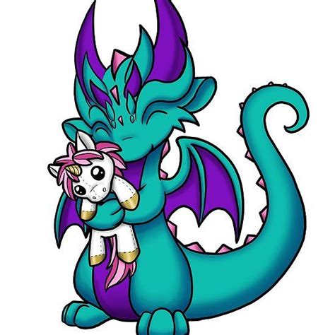 Dragon With Unicorn Plushie In 2019 Baby Dragon Tattoos